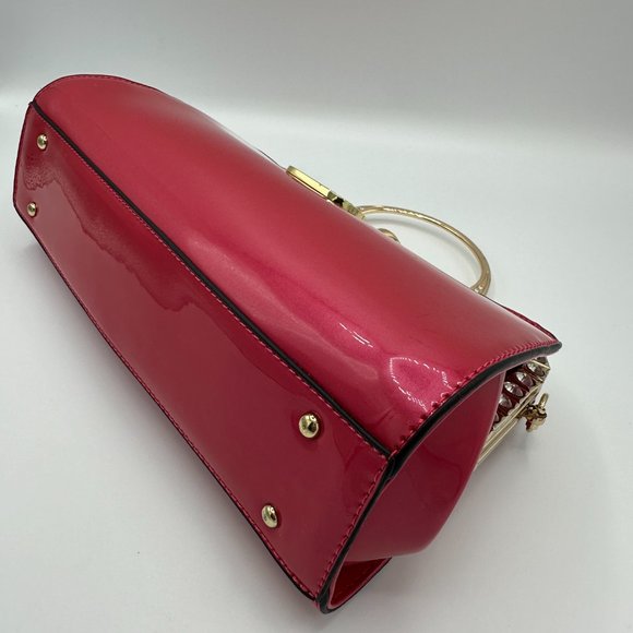 NWT Brangio Italy Starry Embrace Metallic Clutch/Crossbody - Rose - Picture 9 of 15